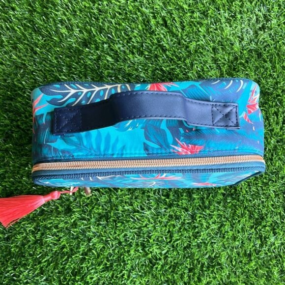 DIRTY WORKS Tropical Print Makeup Cosmetics Case Toiletry Bag Storage Travel - Picture 3 of 10